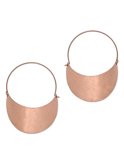 copper gold moon earrings - 9567906 - Very Small Image - 1