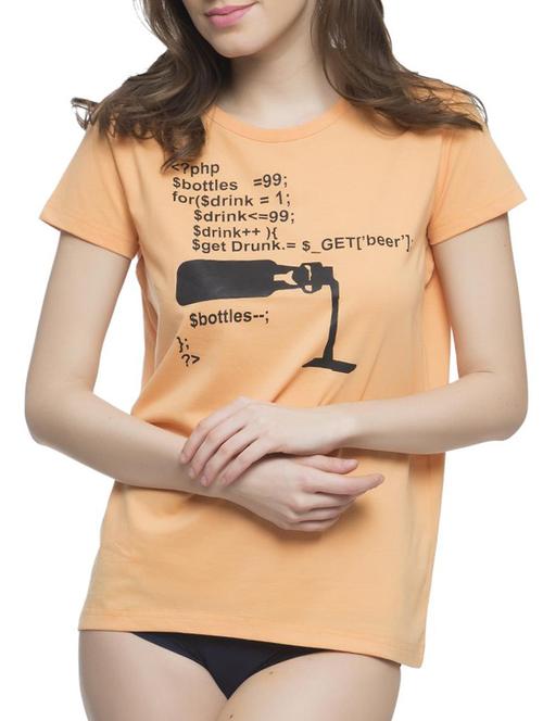 orange cotton tshirt - 9568170 - Very Small Image - 1
