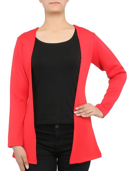 solid red open jacket - 9570787 - Very Small Image - 1
