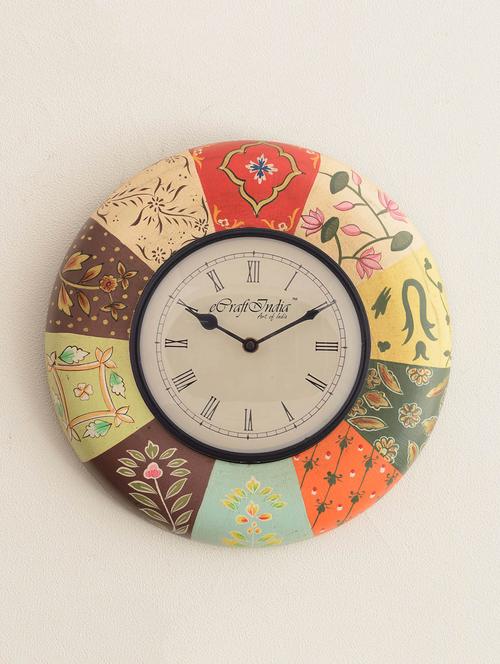 multicolor wooden wall clock - 9572269 - Very Small Image - 1