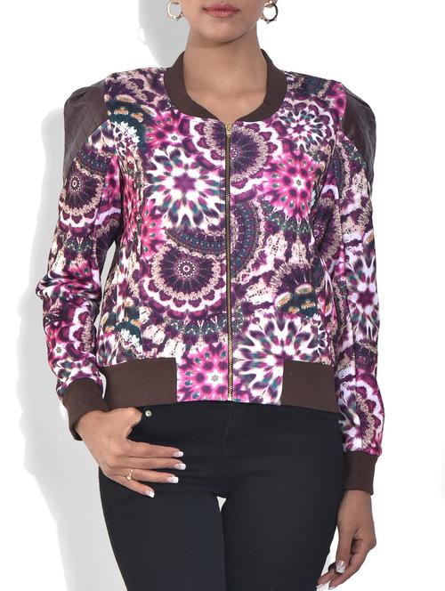 multicolored printed polyester jacket - 9572398 - Very Small Image - 1