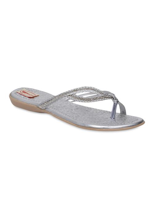 silver leatherette sandals - 9582395 - Very Small Image - 1