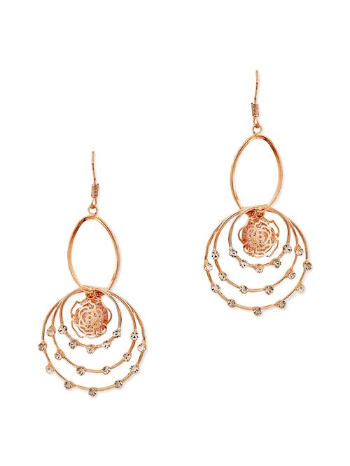 brown studded danglers - 9584555 - Very Small Image - 1