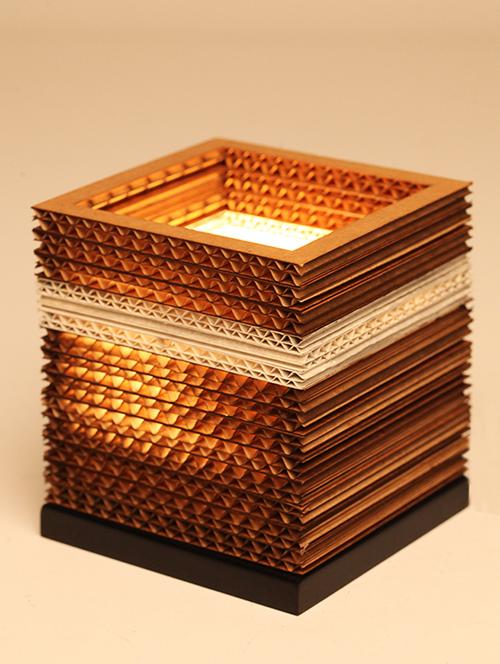 cubo brown white table lamp - 9592816 - Very Small Image - 1