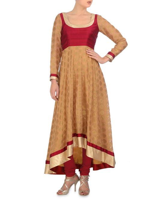 self-design asymmetrical kurta with palazzo - 9592872 - Very Small Image - 1