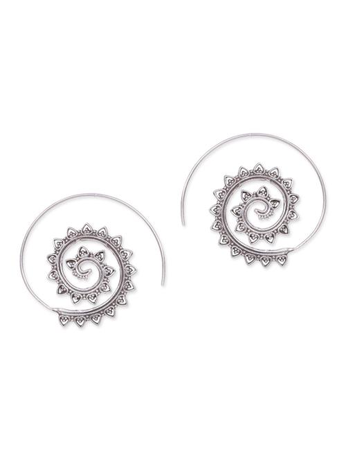 sterling silver concentric circle earrings - 9593035 - Very Small Image - 1