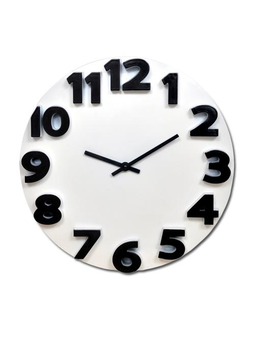 white numeric plastic wall clock - 9593163 - Very Small Image - 1