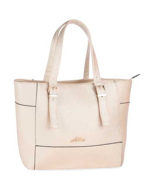 cream leatherette tote - 9593373 - Very Small Image - 1