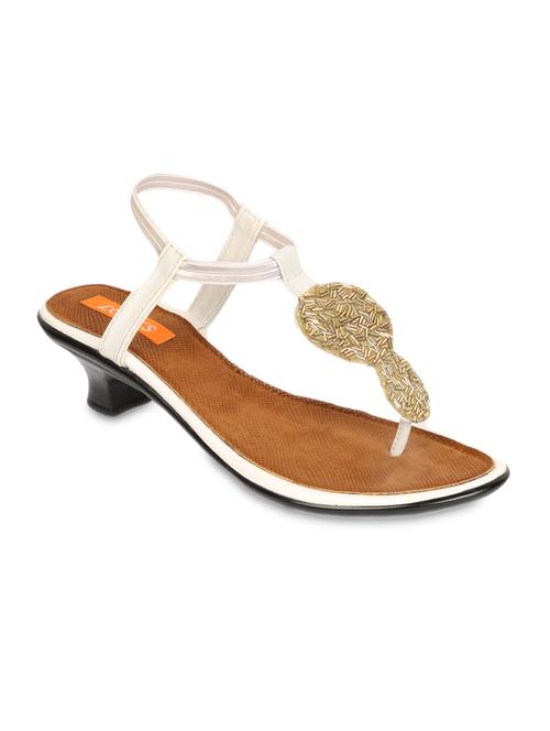 white leatherette open toe heels - 9594759 - Very Small Image - 1