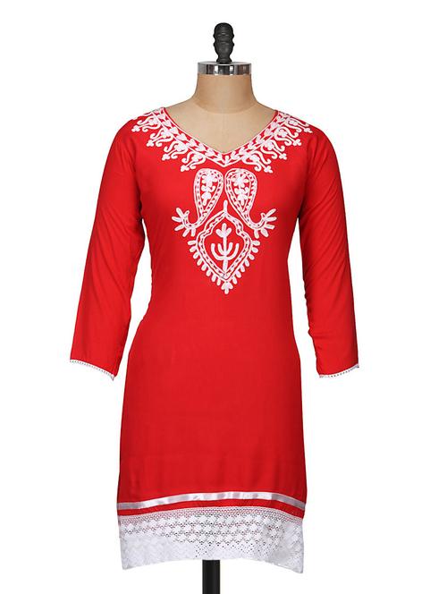 bright red kurta - 959556 - Very Small Image - 1