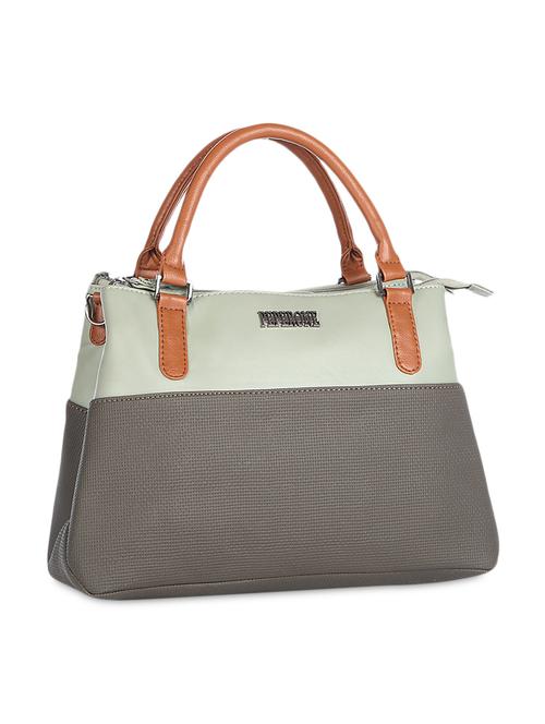 grey textured faux leather handbag - 9596330 - Very Small Image - 1