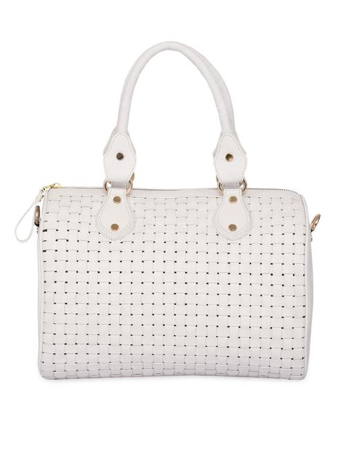 white textured leather handbag - 9601576 - Very Small Image - 1