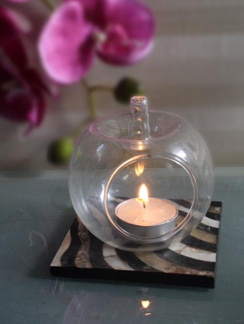 glass apple tea light holder - 9604635 - Very Small Image - 1