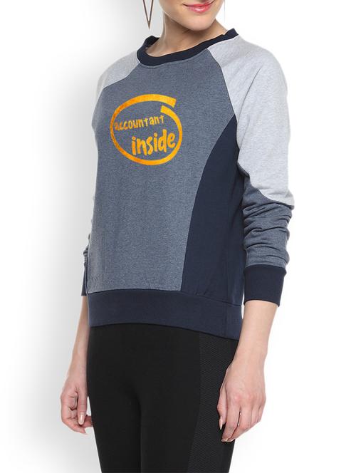 color block printed sweatshirt - 9606441 - Very Small Image - 1