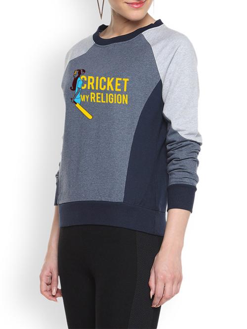 color block printed cotton sweatshirt - 9606457 - Very Small Image - 1