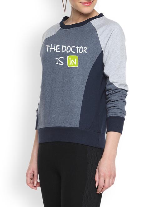 color block printed sweatshirt - 9606463 - Very Small Image - 1