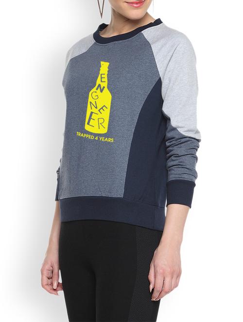 color block printed sweatshirt - 9606480 - Very Small Image - 1