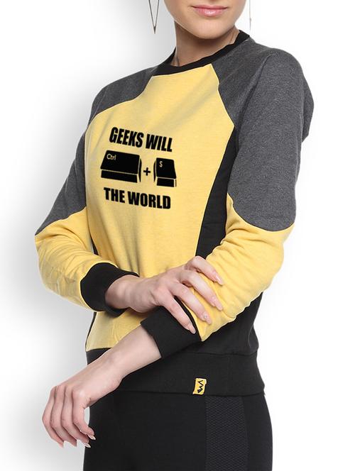 women's chest print sweatshirt - 9606494 - Very Small Image - 1