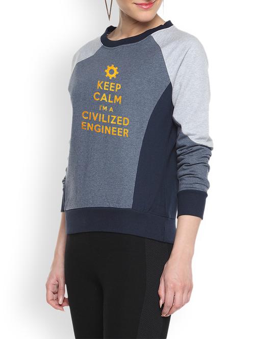 color block printed cotton sweatshirt - 9606536 - Very Small Image - 1