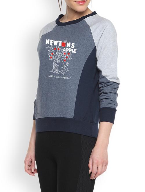 color block printed sweatshirt - 9606583 - Very Small Image - 1