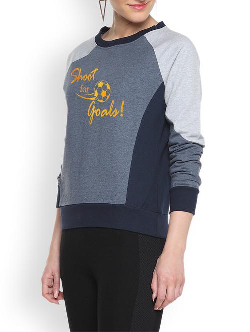 color block printed sweatshirt - 9606627 - Very Small Image - 1