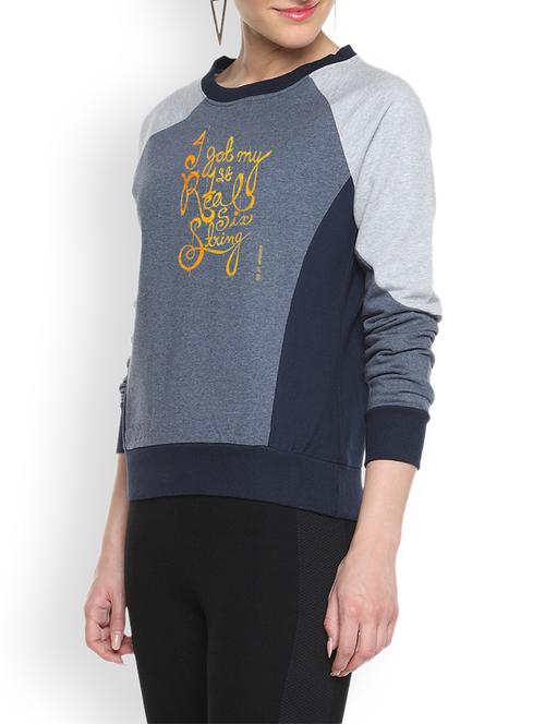 color block printed sweatshirt - 9606648 - Very Small Image - 1