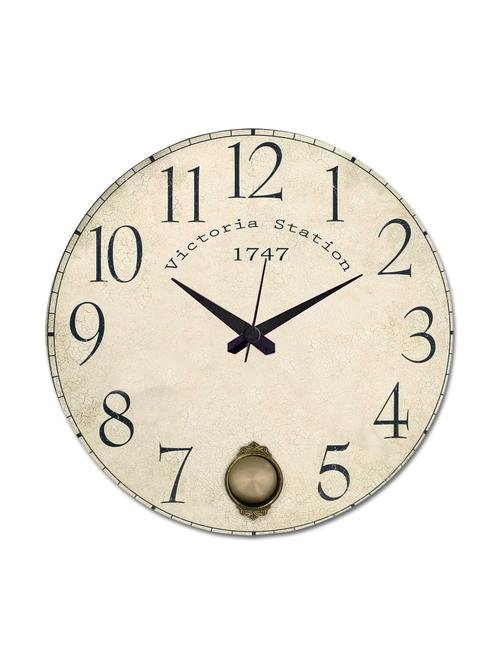 white printed victoria vintage wall clock - 9606681 - Very Small Image - 1