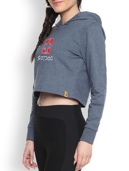 women's chest print sweatshirt - 9607261 - Very Small Image - 1