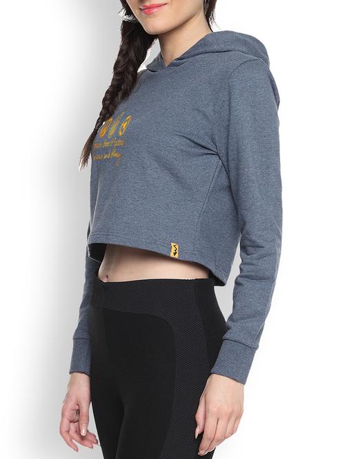 women's chest print sweatshirt - 9607306 - Very Small Image - 1