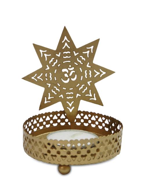 yellow iron om t-light candle holder - 9608634 - Very Small Image - 1
