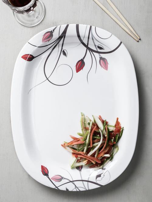 white melamine serving plate - 9609701 - Very Small Image - 1