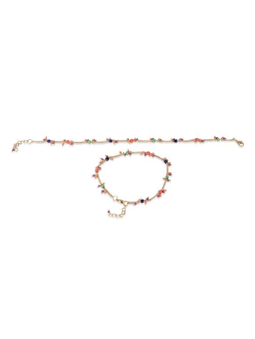 traditional multi colour beads anklets - 961023 - Very Small Image - 1