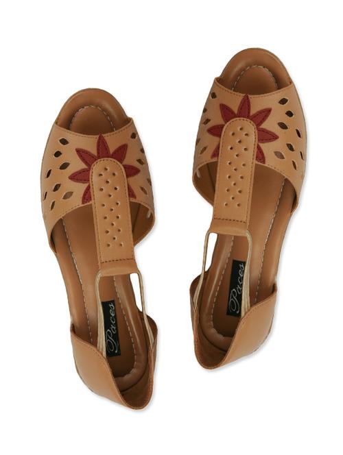 brown faux leather sandals - 9611623 - Very Small Image - 1
