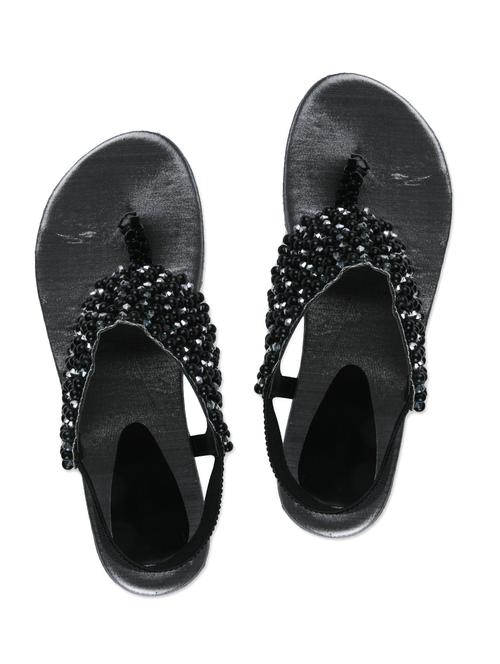 black embellished faux leather flats - 9611734 - Very Small Image - 1