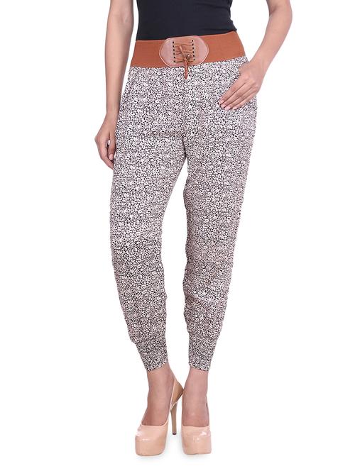 monochromatic printed rayon pants - 9611977 - Very Small Image - 1