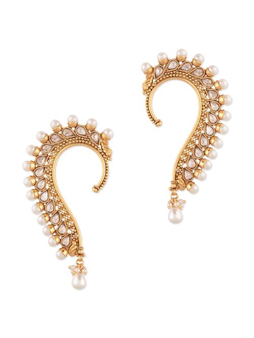 gold studded earrings - 9612887 - Very Small Image - 1