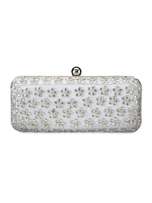 silver polyester studded clutch - 9612922 - Very Small Image - 1