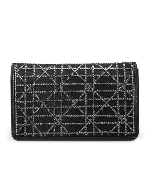 black polyester embellished clutch - 9612947 - Very Small Image - 1