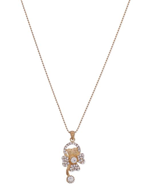 gold and white studded necklace - 9613193 - Very Small Image - 1
