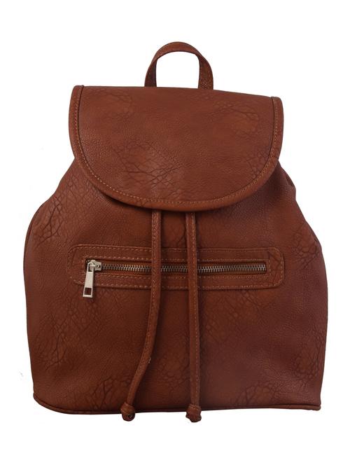 brown leatherette backpack - 9614996 - Very Small Image - 1