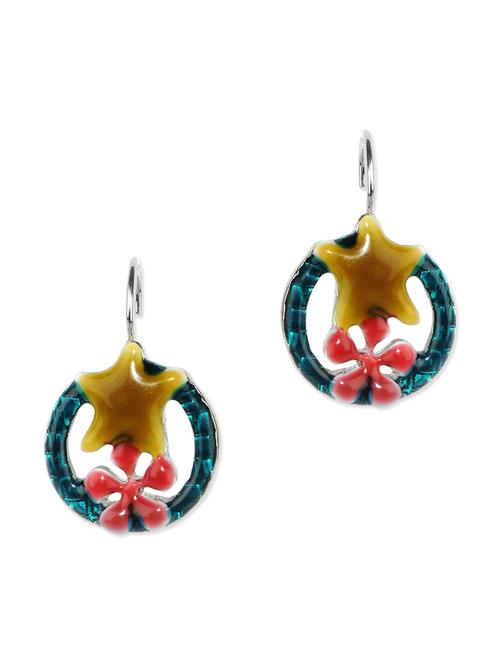 multicoloured acrylic contemporary earrings - 9615580 - Very Small Image - 1