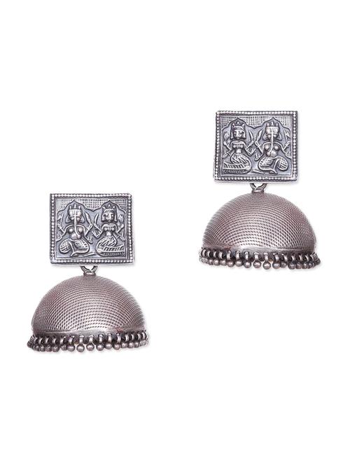 sterling silver beaded jhumkas - 9618185 - Very Small Image - 1