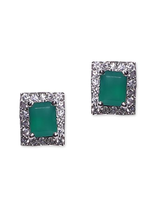 sterling silver stone embellished ear studs - 9618200 - Very Small Image - 1