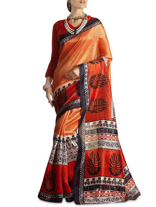multicoloured silk printed saree - 9618283 - Very Small Image - 1