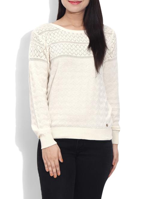 White Cotton Printed Pullover - 9620239 - Very Small Image - 1