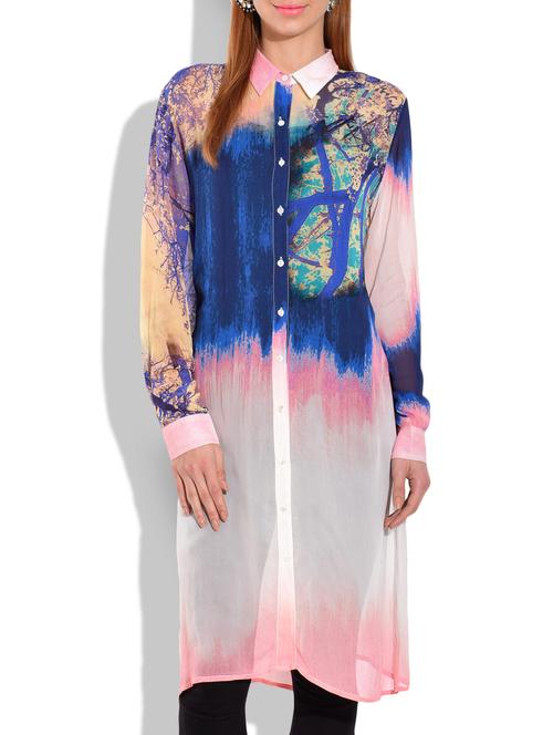 multicolored digital printed kurta - 9622354 - Very Small Image - 1