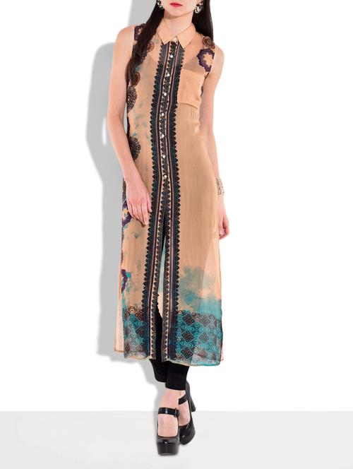 multicolored digital printed maxi top - 9622356 - Very Small Image - 1