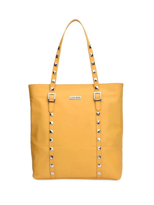 mustard leatherette handbag with pouch - 9623064 - Very Small Image - 1