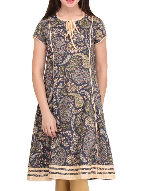 multicolor cotton kurta - 9625795 - Very Small Image - 1