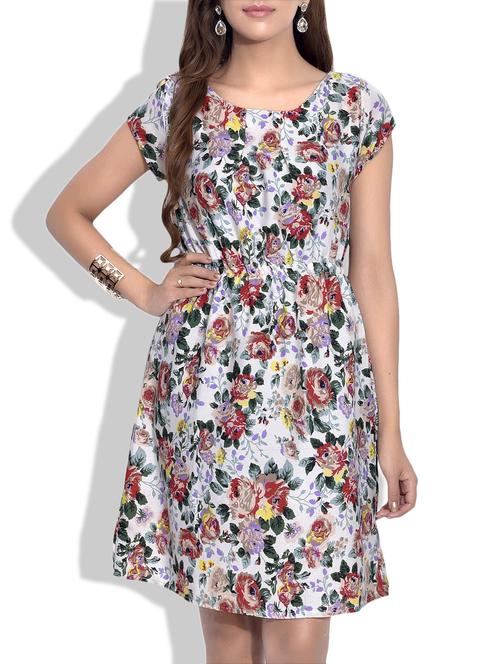 multicoloured floral printed dress - 9625807 - Very Small Image - 1
